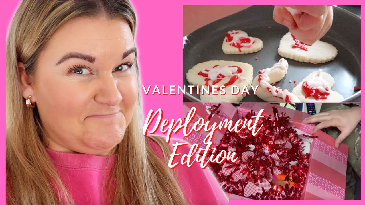 Our Family Spent Valentines Day Apart AGAIN | Who Had The BEST Care Package? | Making Heart Cookies!