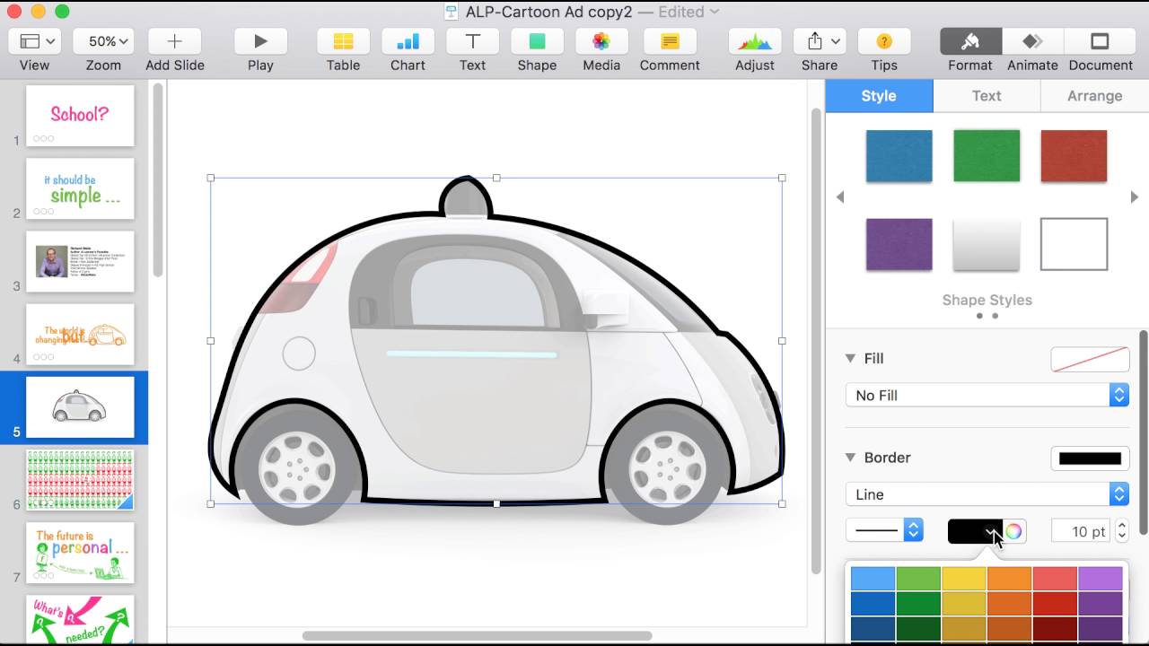 Draw graphics in Keynote for non-artists