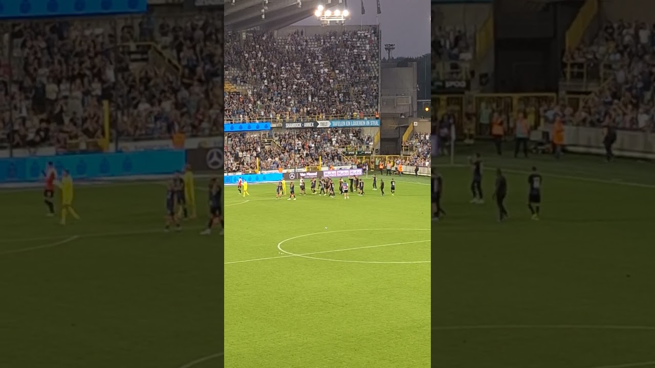 Vreugde na de 3-2 zege van Club Brugge tegen RB Salzburg 12/8/2025