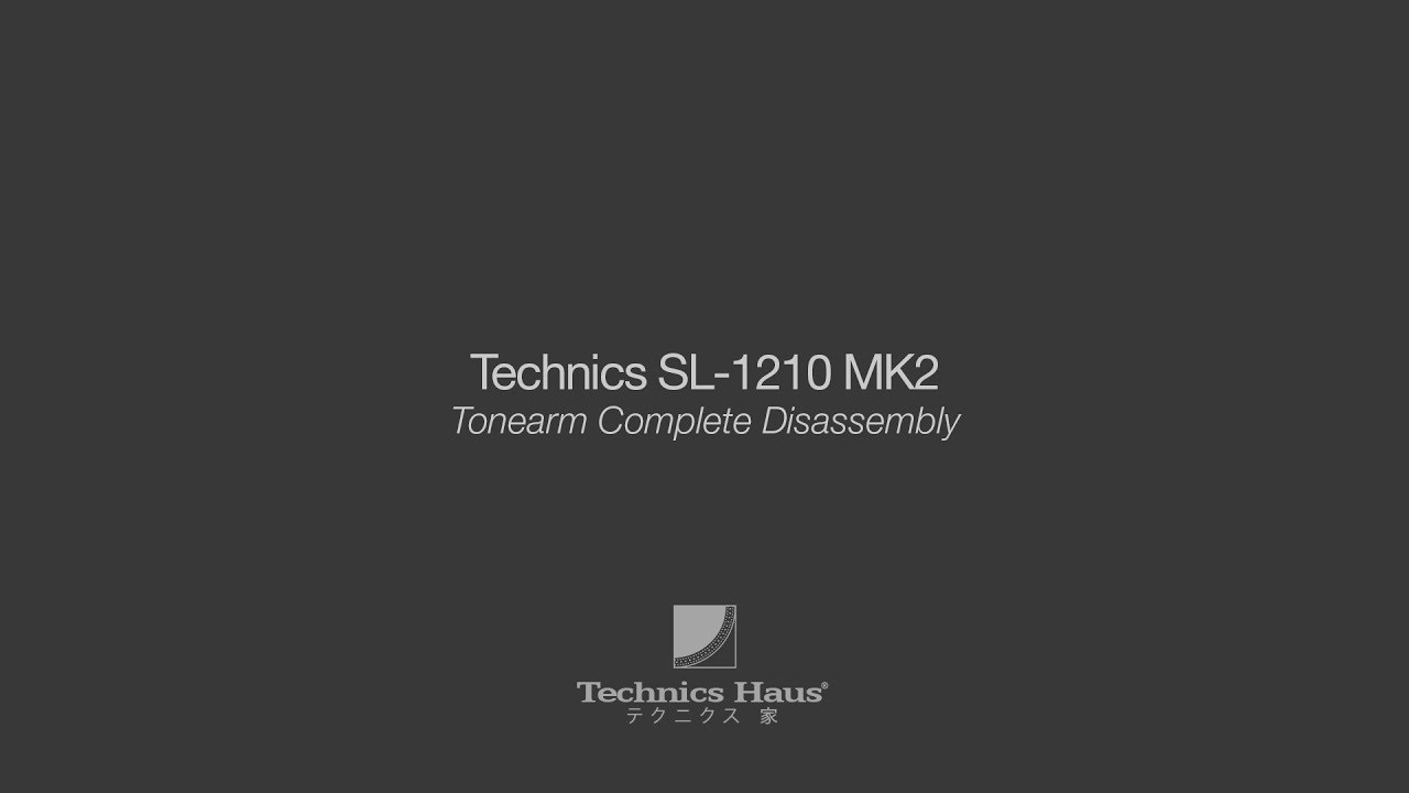 Technics SL 1210 MK2 - Tonearm Complete Disassembly