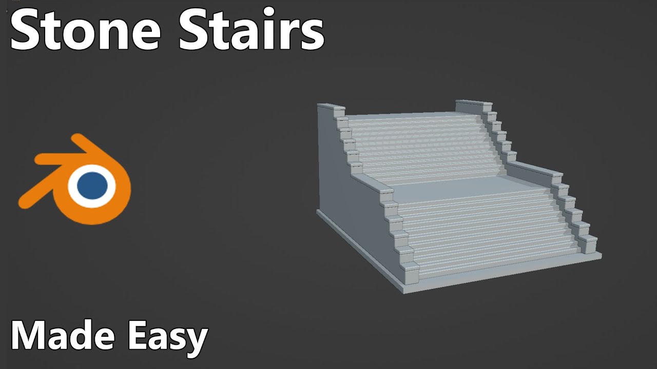 stone stairs modeling in blender 4.0