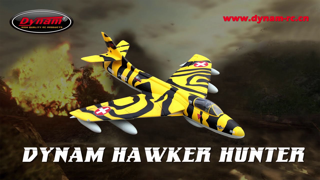 Dynam Hawker Hunter 70mm 12-Blade 6S EDF RC Jet