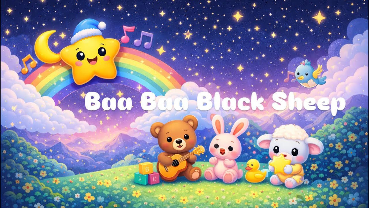 🐑 Baa Baa Black Sheep 🎶| Instrumental Nursery Rhyme for New Borns | Calm & Gentle | Twinkle Tunes TV