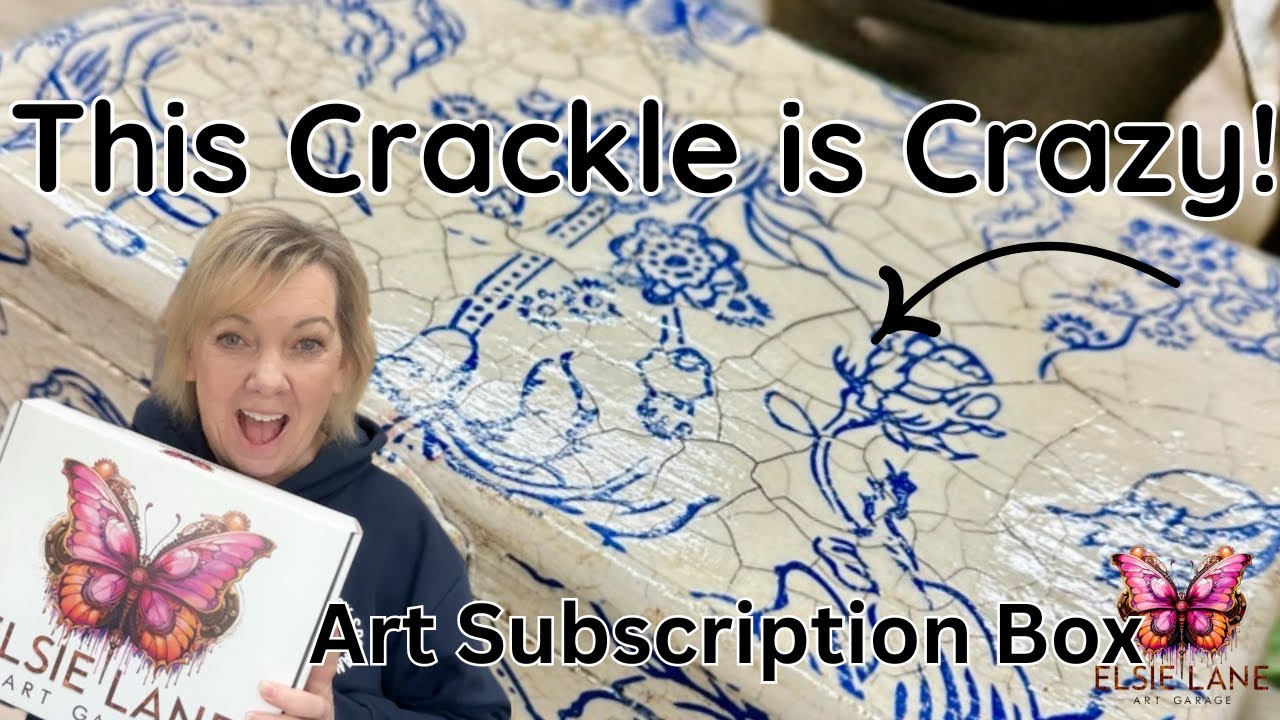 Как использовать инкрустацию краской IOD с коробкой подписки Pentart Fineline Crackle своими руками