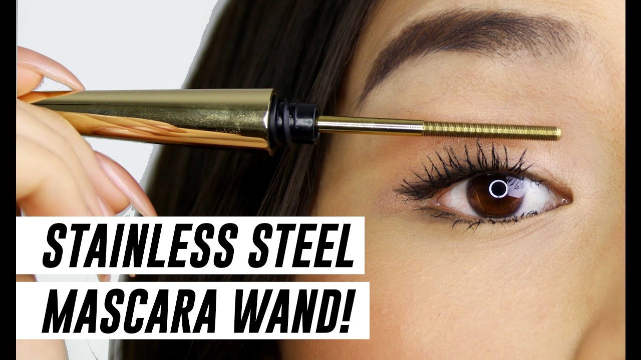 STAINLESS STEEL MASCARA WAND!! WTF? || TINA TRIES IT