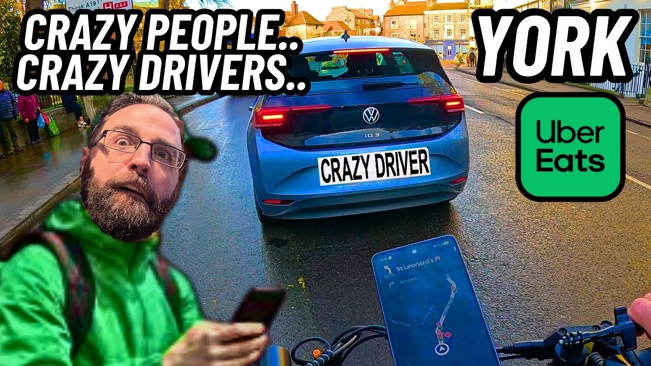 DELIVERING UBEREATS ON A FRIDAY IN YORK - CRAZY DRIVERS, CRAZY PEOPLE