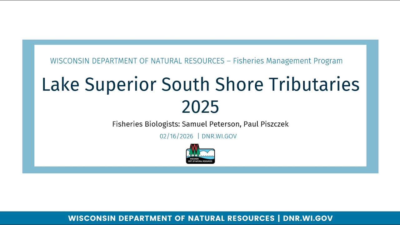 Wisconsin DNR Report on the Lake Superior South Shore Tributaries for 2025