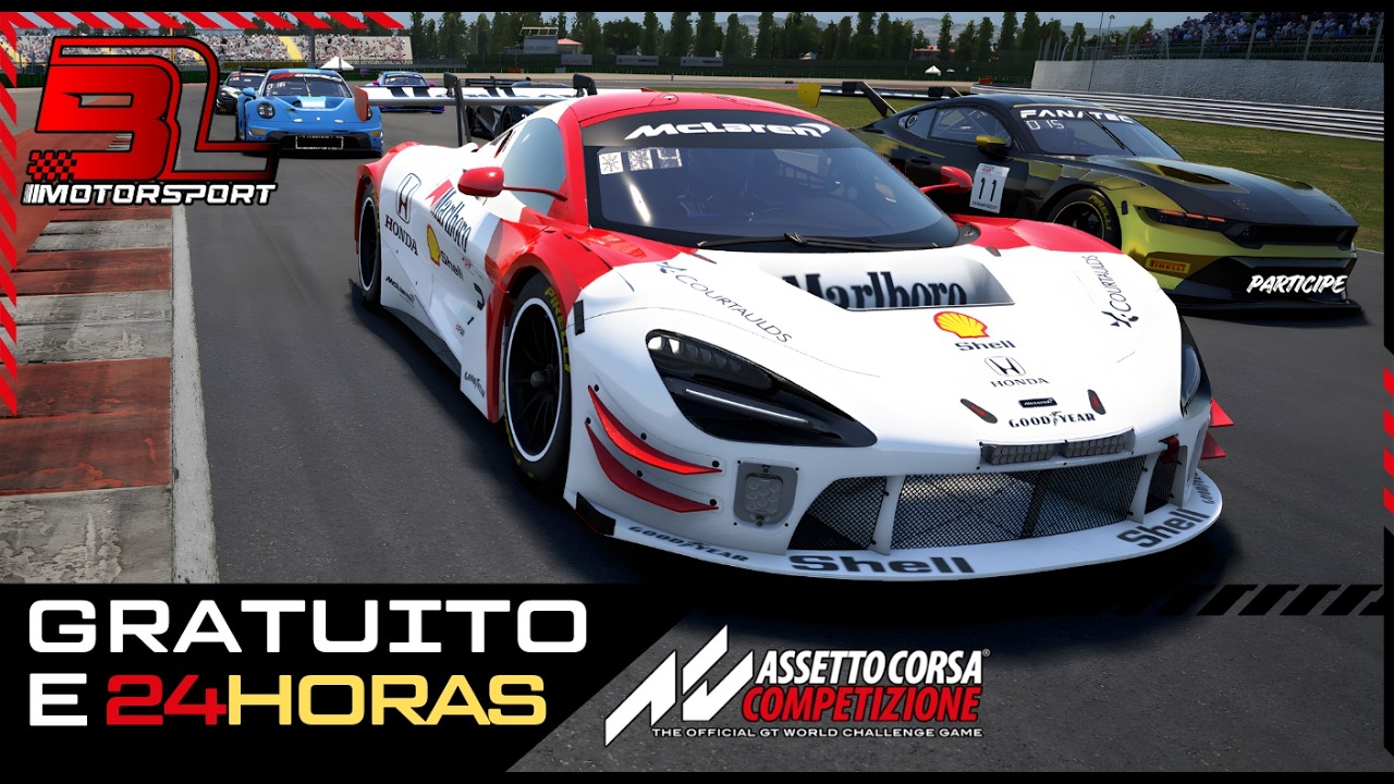 🏁 Campo de Treino ACC  🚥 100% Supervisionado e Gratuito!  ⏱ MISANO #simracing #simulador