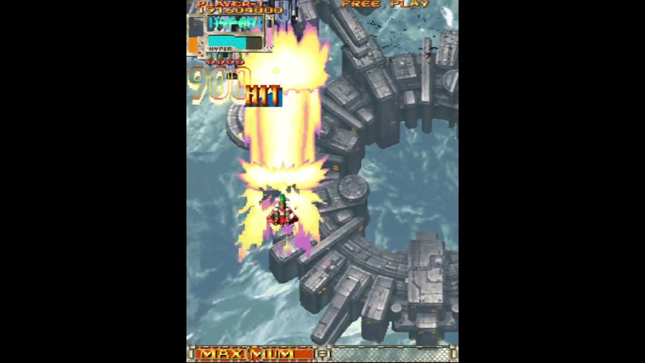 Dodonpachi Daioujou Black Label Stage 3 full chain 1,249 hits