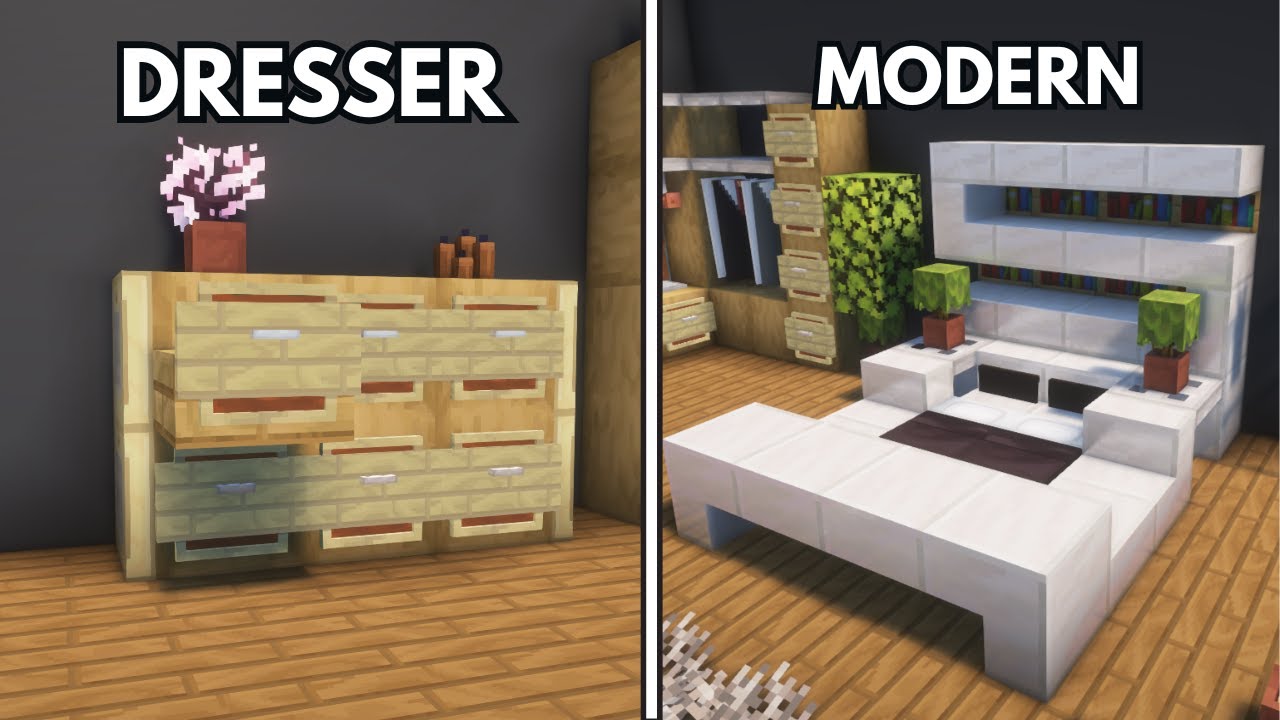 Minecraft: 10+ Bedroom Build Hacks!