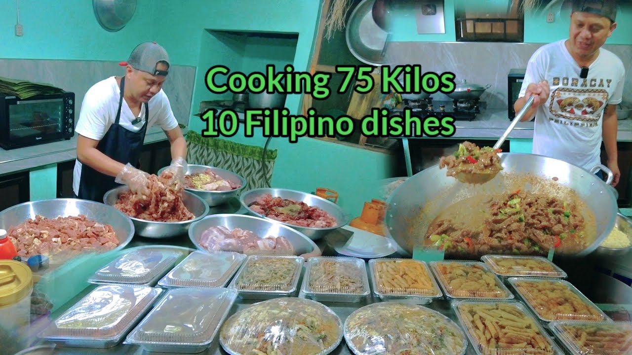 Cooking 75 Kilos | 10 Filipino dishes, mga lutong pinoy | Balikbayan from Las Vegas Nevada