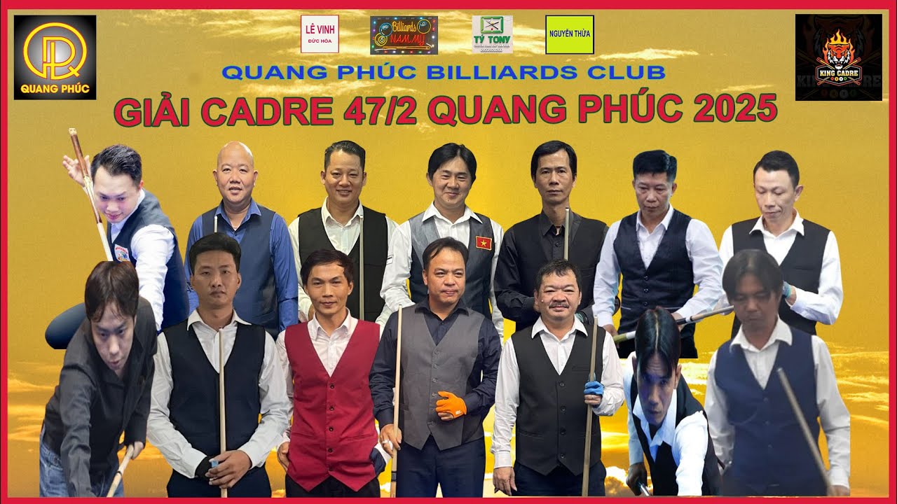 NGUYỄN THỪA VS TUẤN ĐIỀN 22 TUỔI - GIẢI  CADRE 47/2 CUP QUANG PHÚC