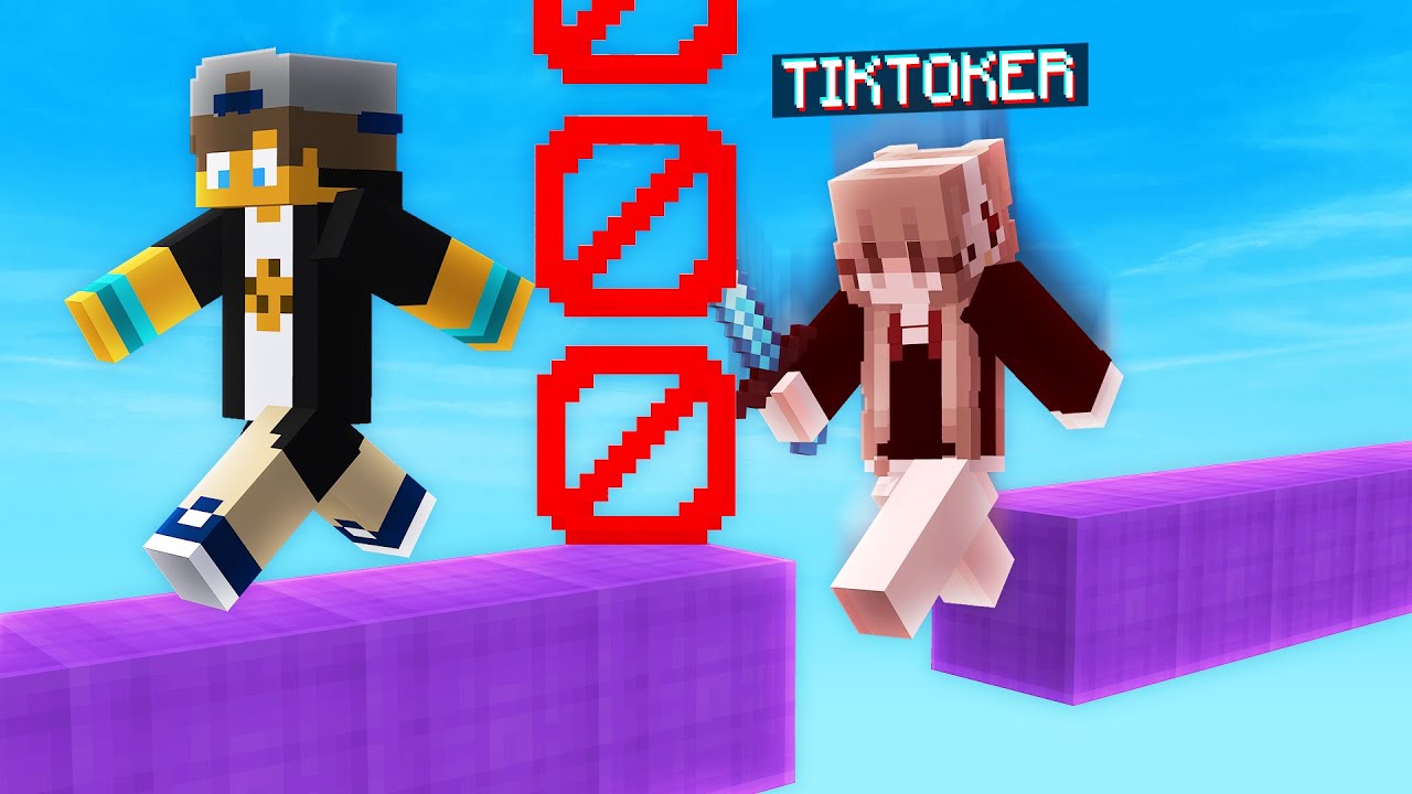 Jogando Bedwars Com uma TIKTOKER