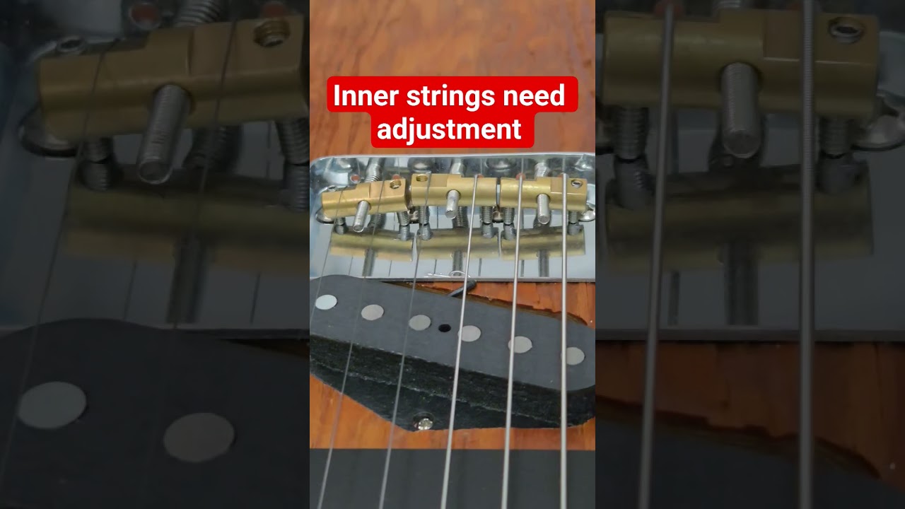 Guitar Bridge Adjustment - Under String Radius gauge