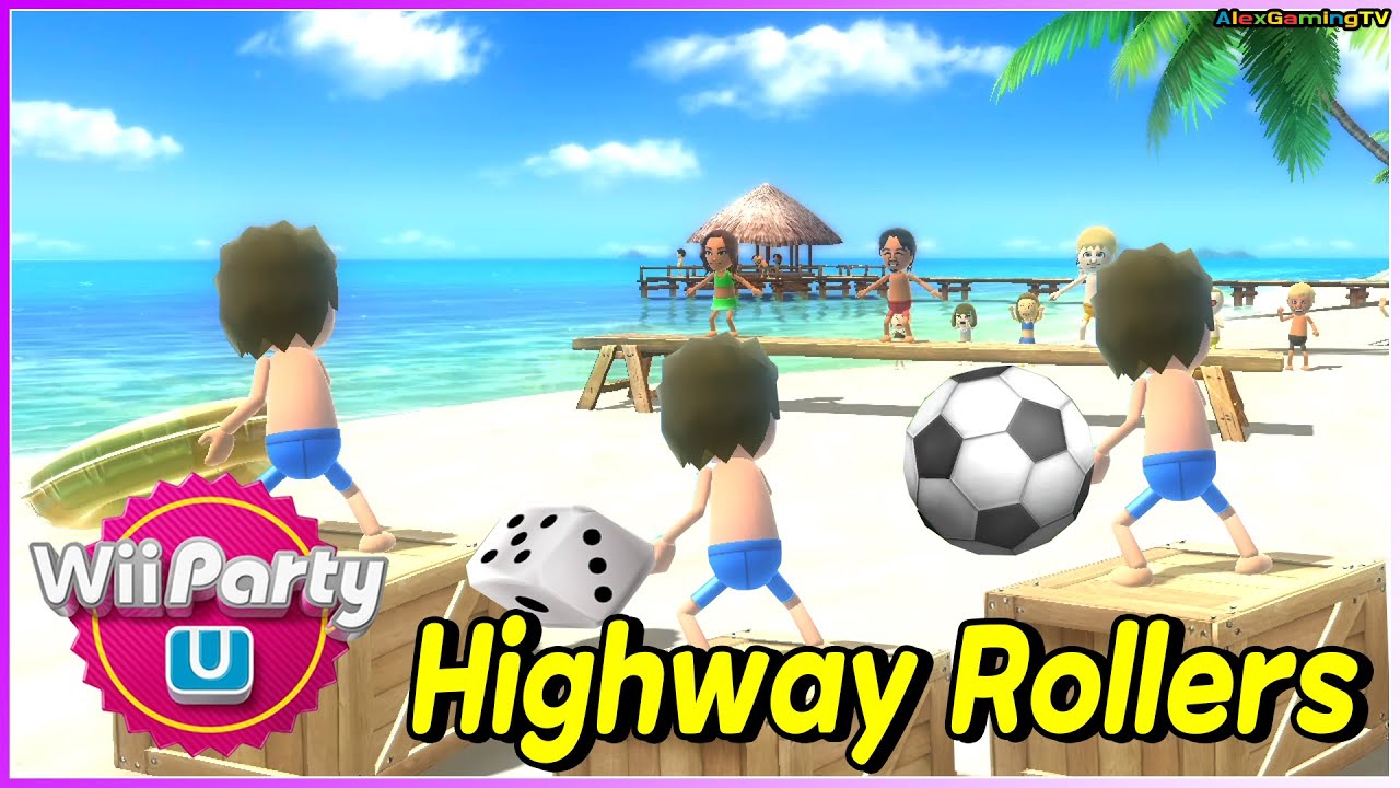 Wii Party U - Highway Rollers (Master Com) Alex vs Jianjun vs Na-rae vs Joost | AlexGamingTV