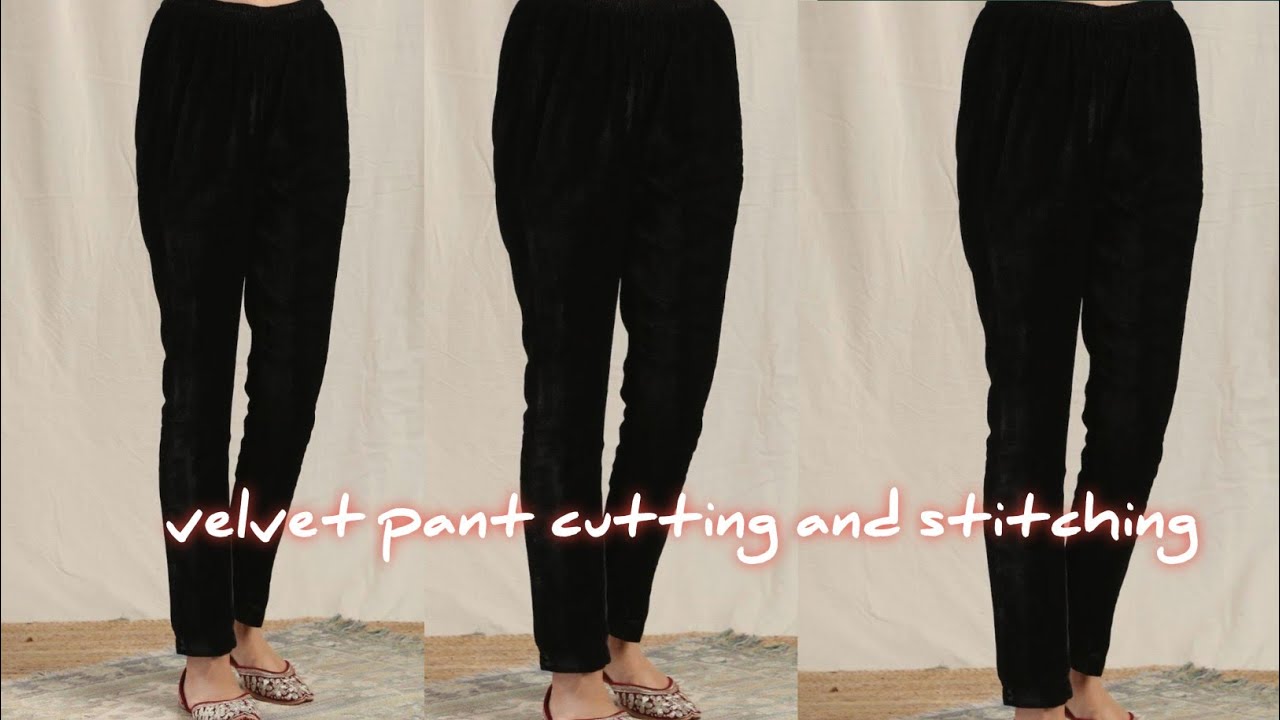velvet pant cutting and stitching/velvet straight pant/shaneel pant/velvet trouser/pant cutting ✨