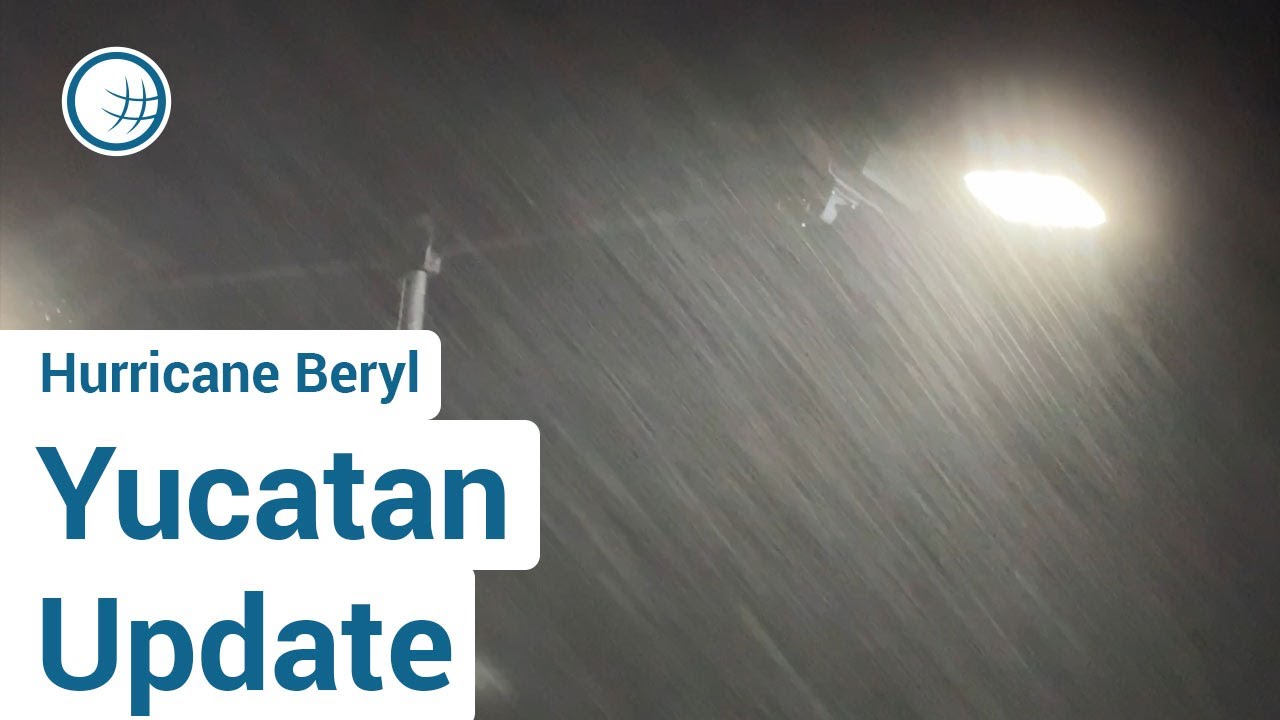 Beryl moves across Yucatan