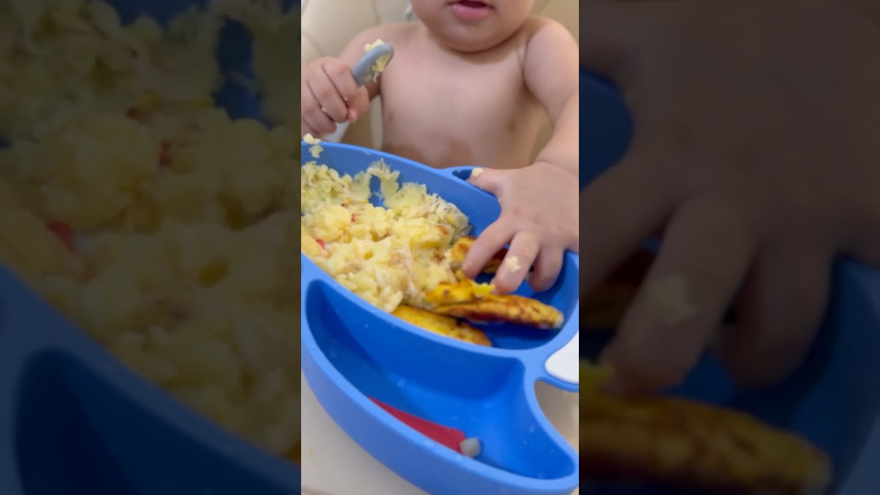 Healthy Baby Meal Idea 🥔🍗 | Mashed Potato & Chicken Recipe for 8 Month Old | Baby Food Shorts
