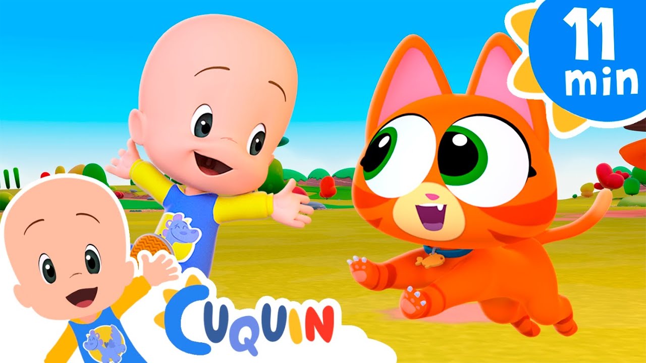 Cuquin plays with a little cat | Kids Education | Cleo & Cuquin