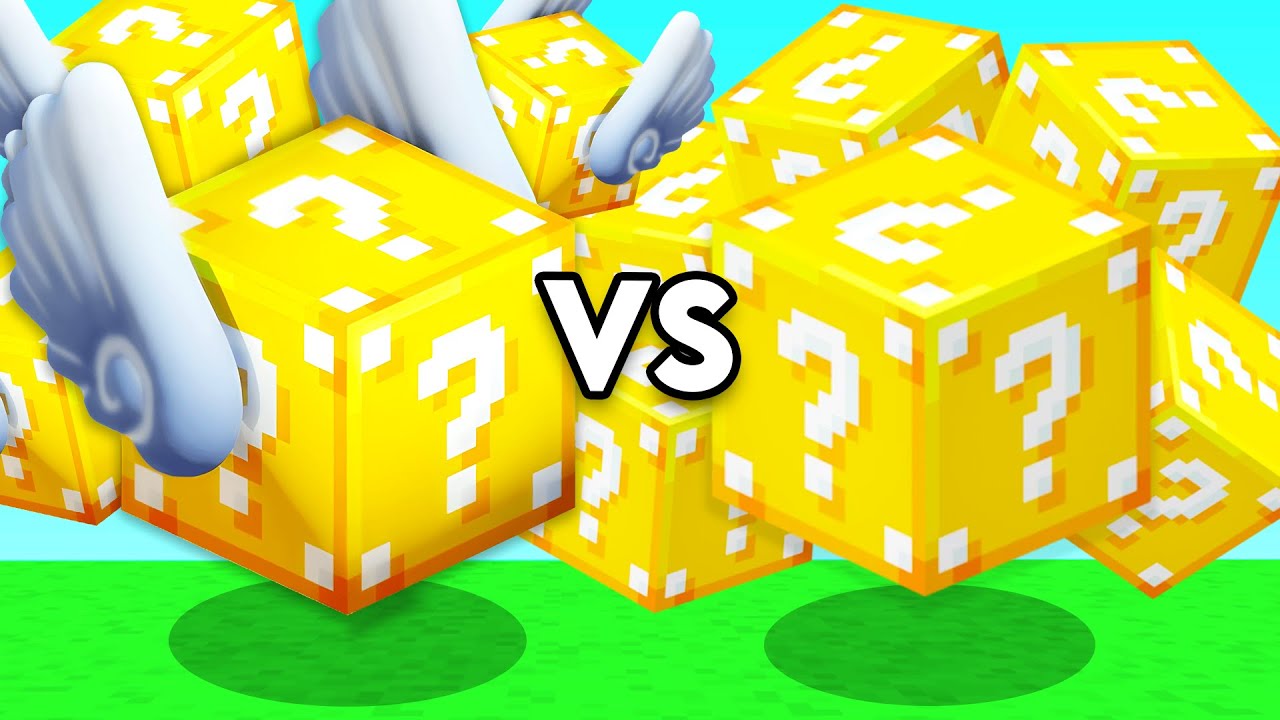 Lucky Blocks vs Flying Lucky Blocks.. (Roblox Bedwars)