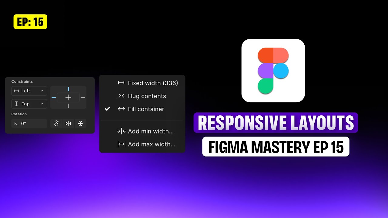Ограничения и изменение размеров в Figma: простое объяснение | Освоение адаптивных макетов (EP15)