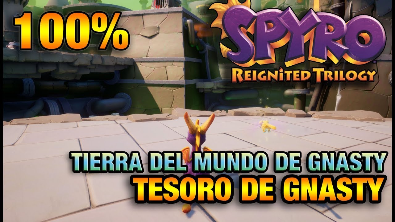 SPYRO 1 | 100% y TROFEOS de EL TESORO DE GNASTY | TIERRA DEL MUNDO DE GNASTY