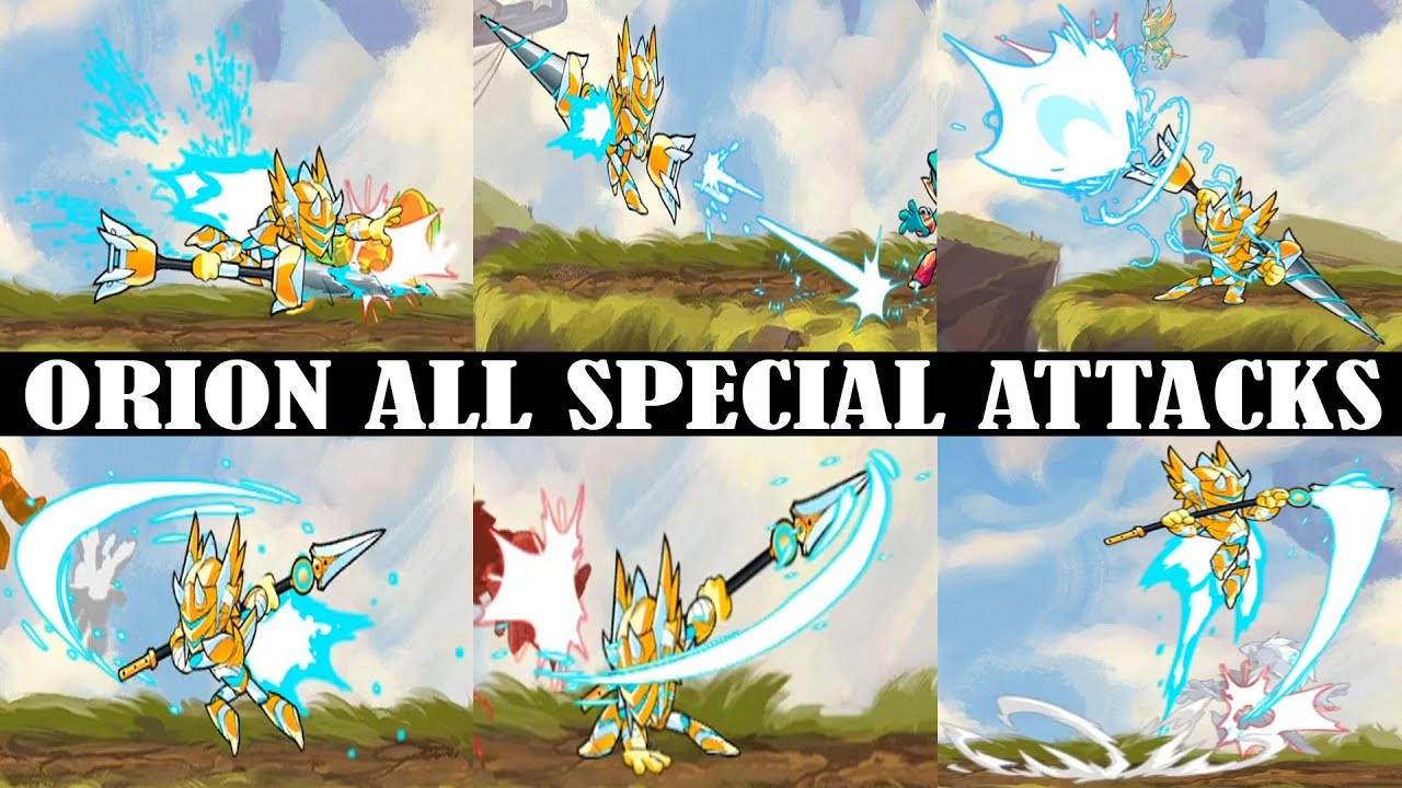 ALL SPECIAL ATTACKS ORION SLOWMOTION | BRAWLHALLA