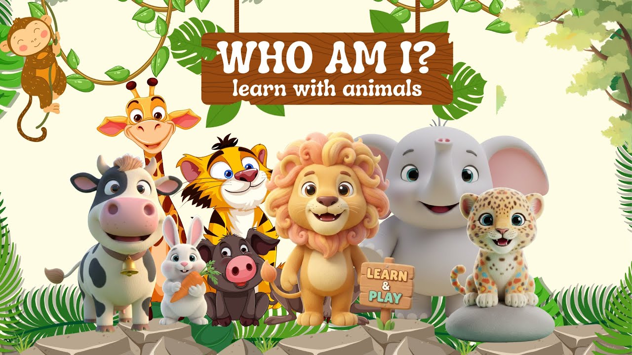Guess The Animal | Fun Animal Quiz & Learning Games For Kids and Toddler 𓃒𓃟🐵🐔🐶🐷