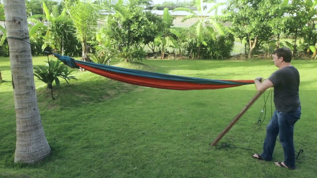 Half a Hammock Stand set up