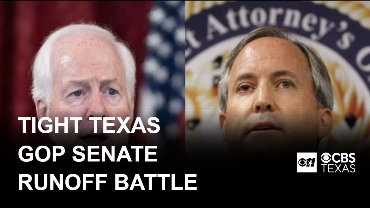 Paxton, Cornyn locked in tight GOP Senate runoff battle