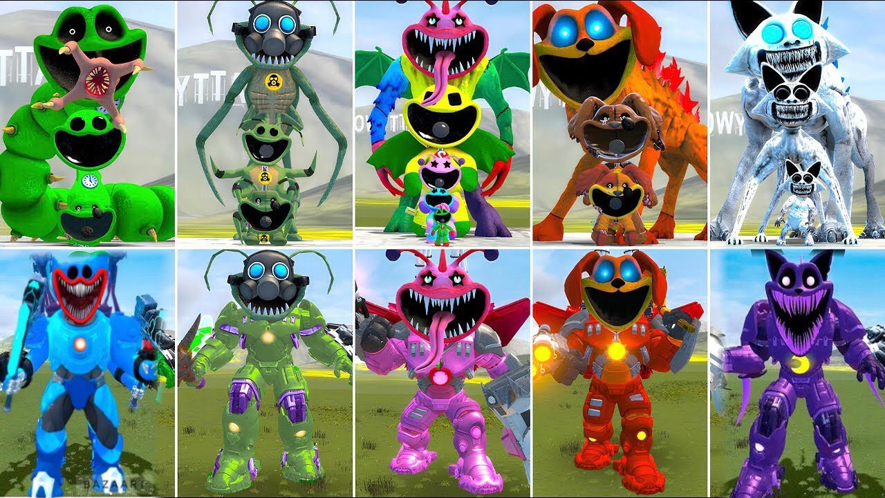 NEW EVOLUTION OF ALL MECHA TITAN FORGOTTEN SMILING CRITTERS POPPY PLAYTIME CHAPTER 3 In Garry's Mod!