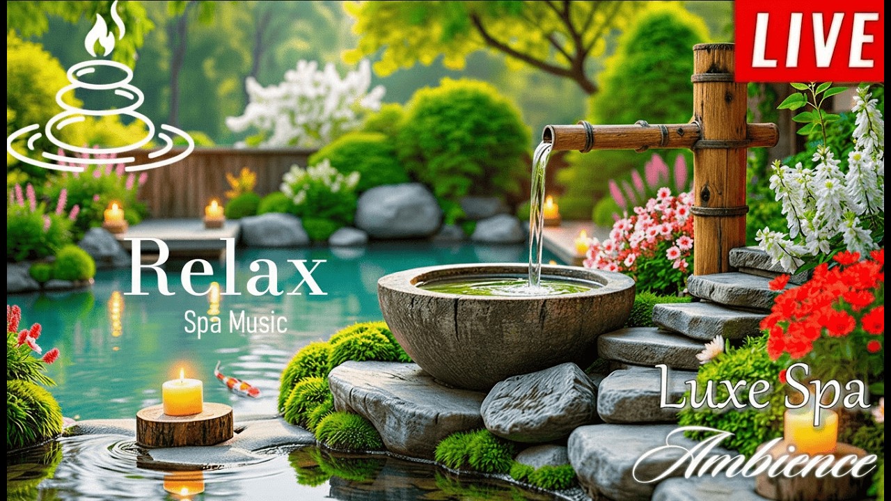 🔴 Live Luxury Reset ✨ Luxe Spa Ambience: Zen Garden & Healing Music for Self Care