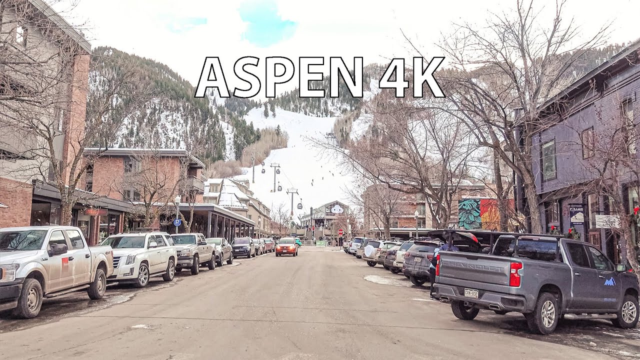 Aspen 4K - Hollywood's Ski Resort - Scenic Drive - USA