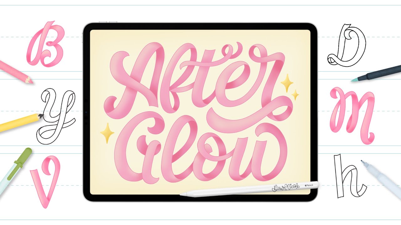AfterGlow Lettering Style