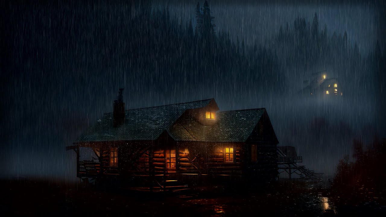 Light Rain in Cozy Cabin – Relaxing Rain Sounds for Sleep & Study
