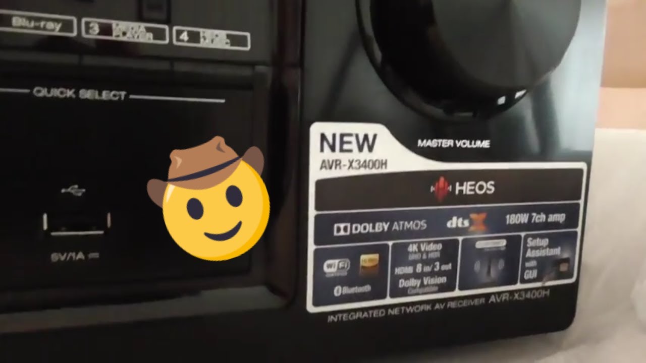 Denon AVR-X3400H unboxing and setup