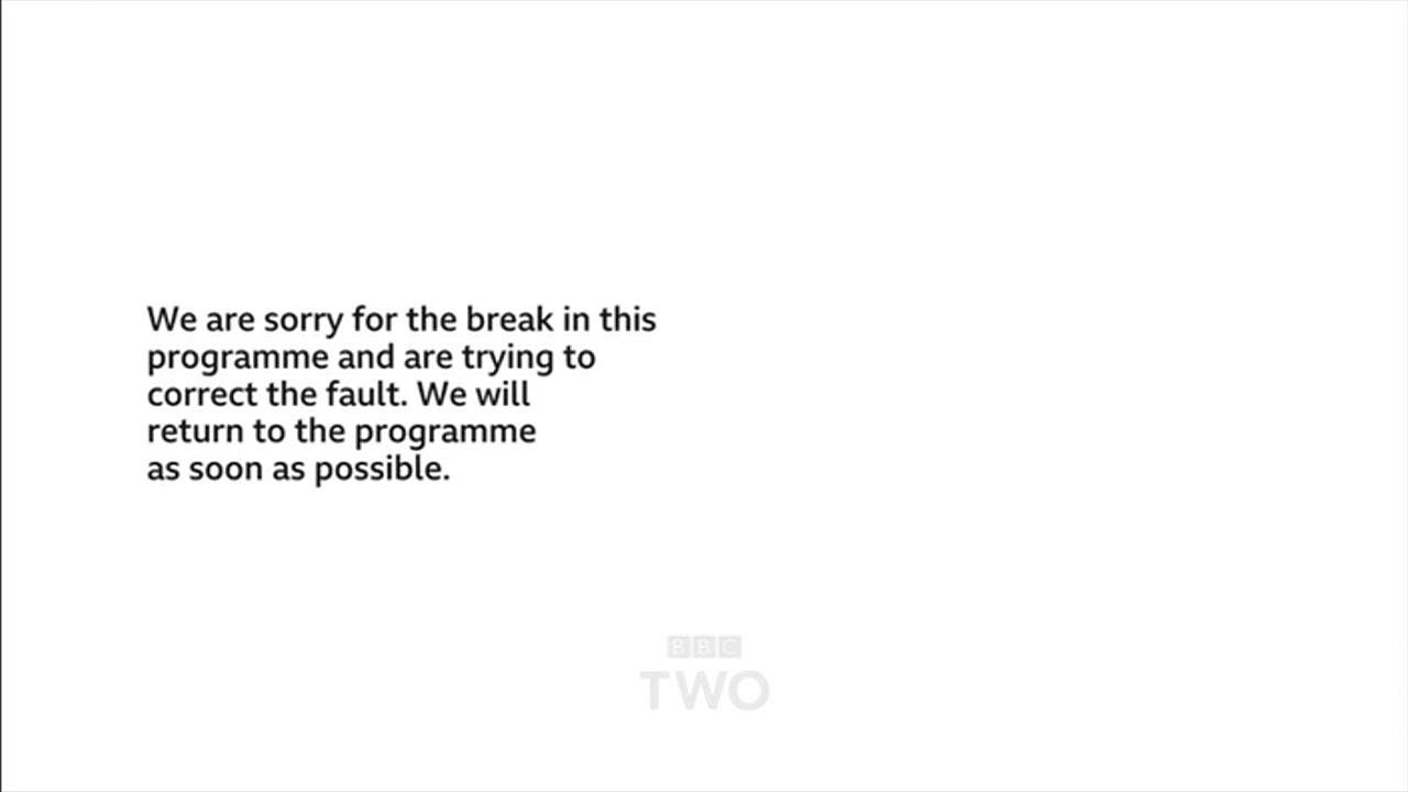 BBC Two technical fault / breakdown during the Snooker World Championships (2) - 28/04/2019 10:15AM
