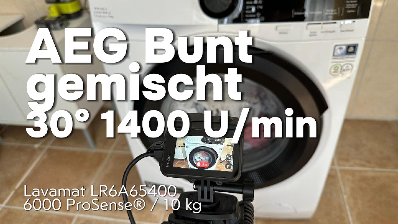 AEG 6000 ProSense 10 kg | Bunt gemischte Wäsche bei 30° & 1400 U/min | Voller Waschgang 2026