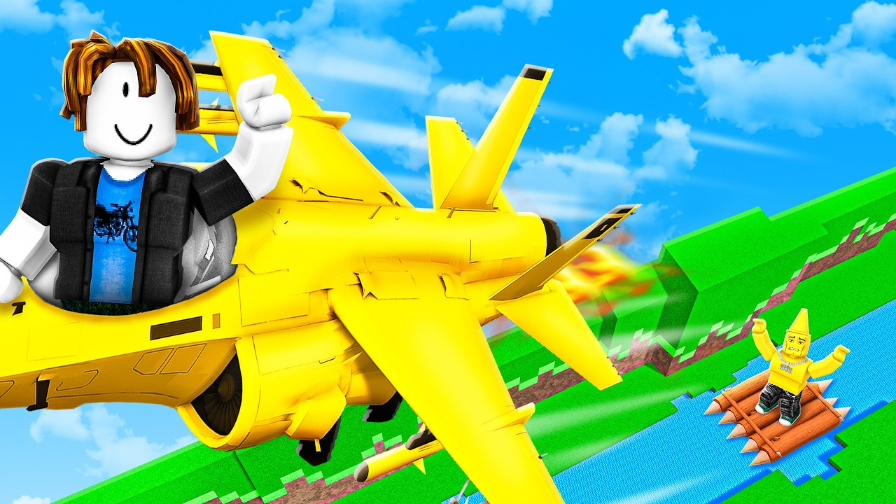I Pretended to be a NOOB in Roblox Build a Boat, Then Used a $100,000 JET!