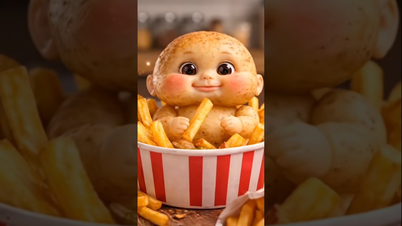 Potato Baby ASMR 🍟👶 Eating Crispy French Fries | Cute & Satisfying Food ASMR