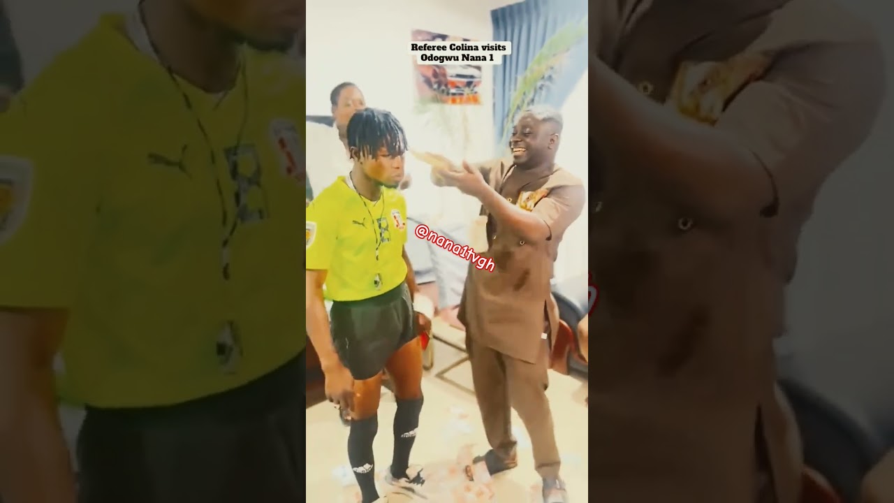 Referee Colina on Nana Wusu full red car #ghanacelebgossips #comedy #ghanalive #amansanonlinetv