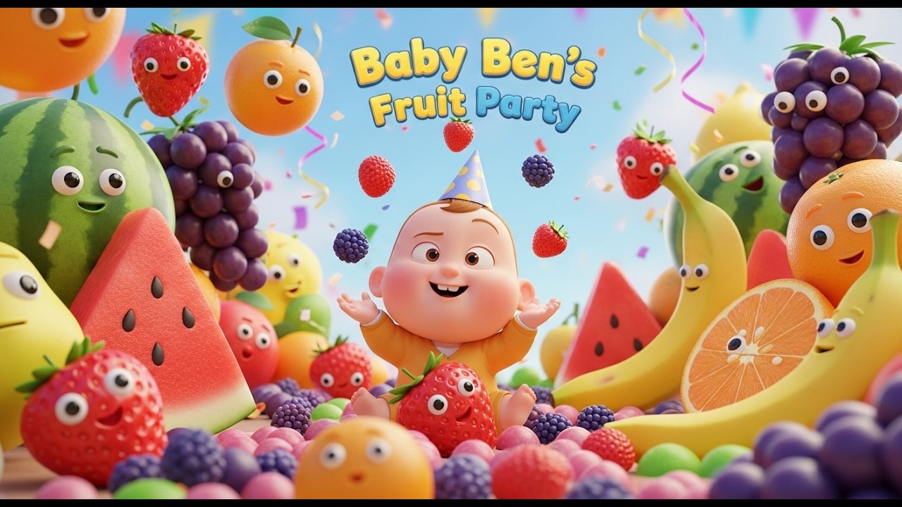 Baby Ben’s Fruit Party 🎉🍉 | Fun Kids Song | Nursery Rhymes & Toddler Songs