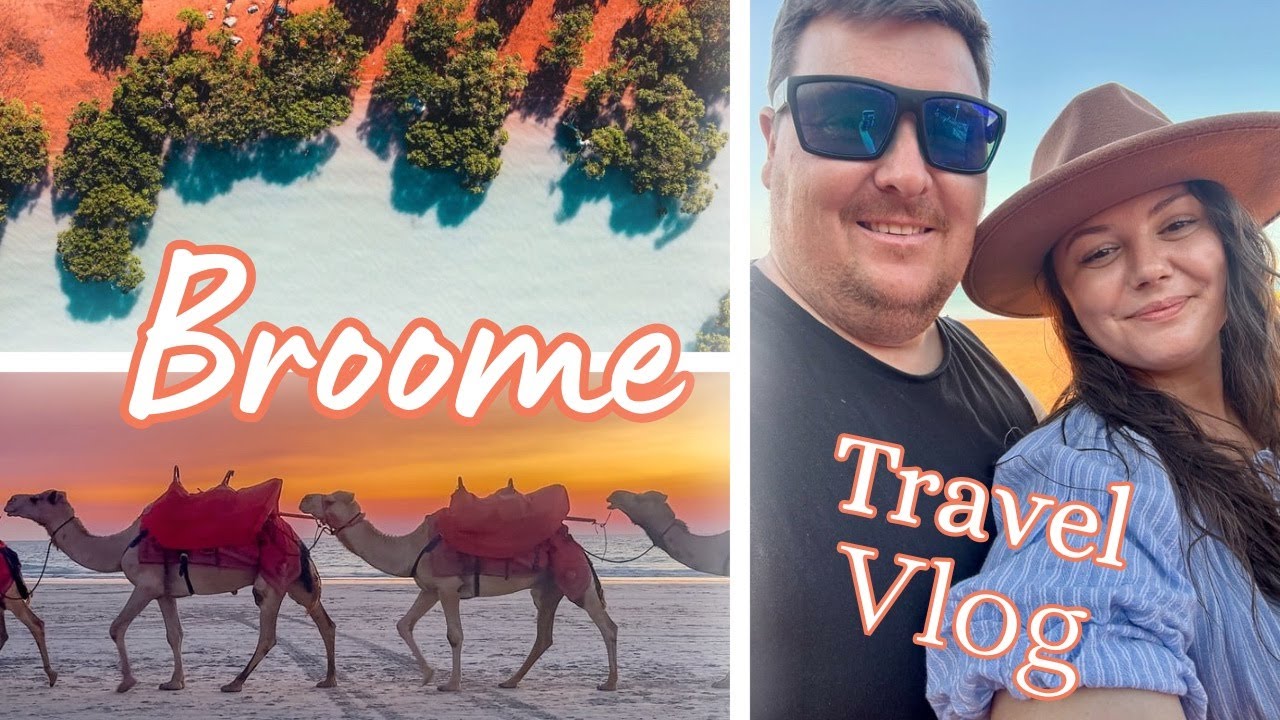 Exploring Broome, Western Australia | Cable Beach, Dinosaur foot prints & Camel trains at sunset.