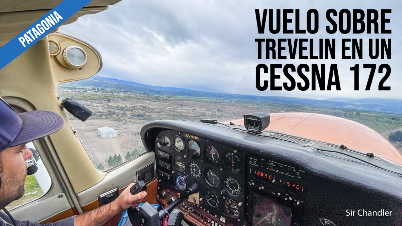 Vuelo en ✈️ Cessna 172 sobre Trelevin - Patagonia Argentina 🇦🇷