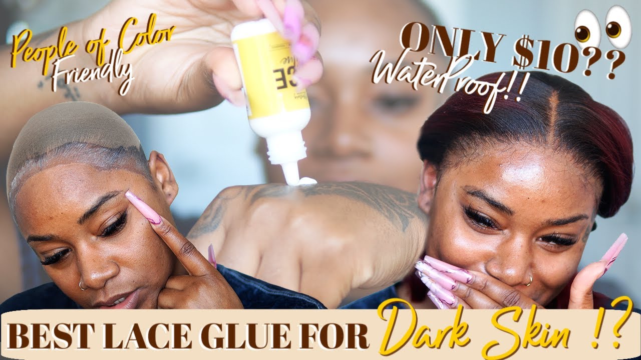 This $10 LACE GLUE IS THE TRUTH!! | POC & DARK SKIN FRIENDLY | Laurasia Andrea My First Wig