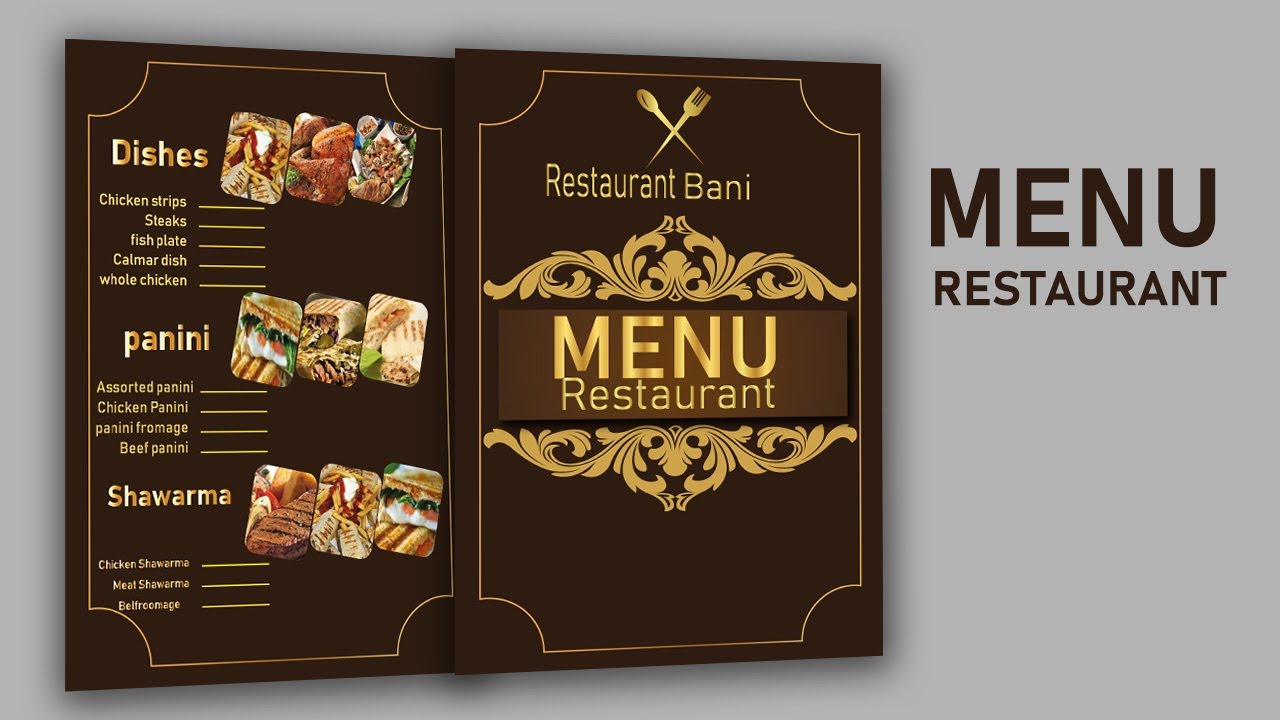تصميم قائمة الطعام MENU RESTAURANT DISIGN  IN ADOBE ILLUSTRATOR
