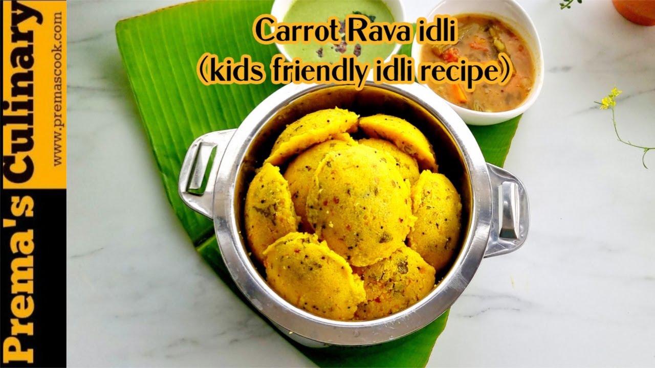 Carrot Rava Idli recipe, Healthy Sooji idli, Instant Vegetable Semolina idli, Kids Friendly idli