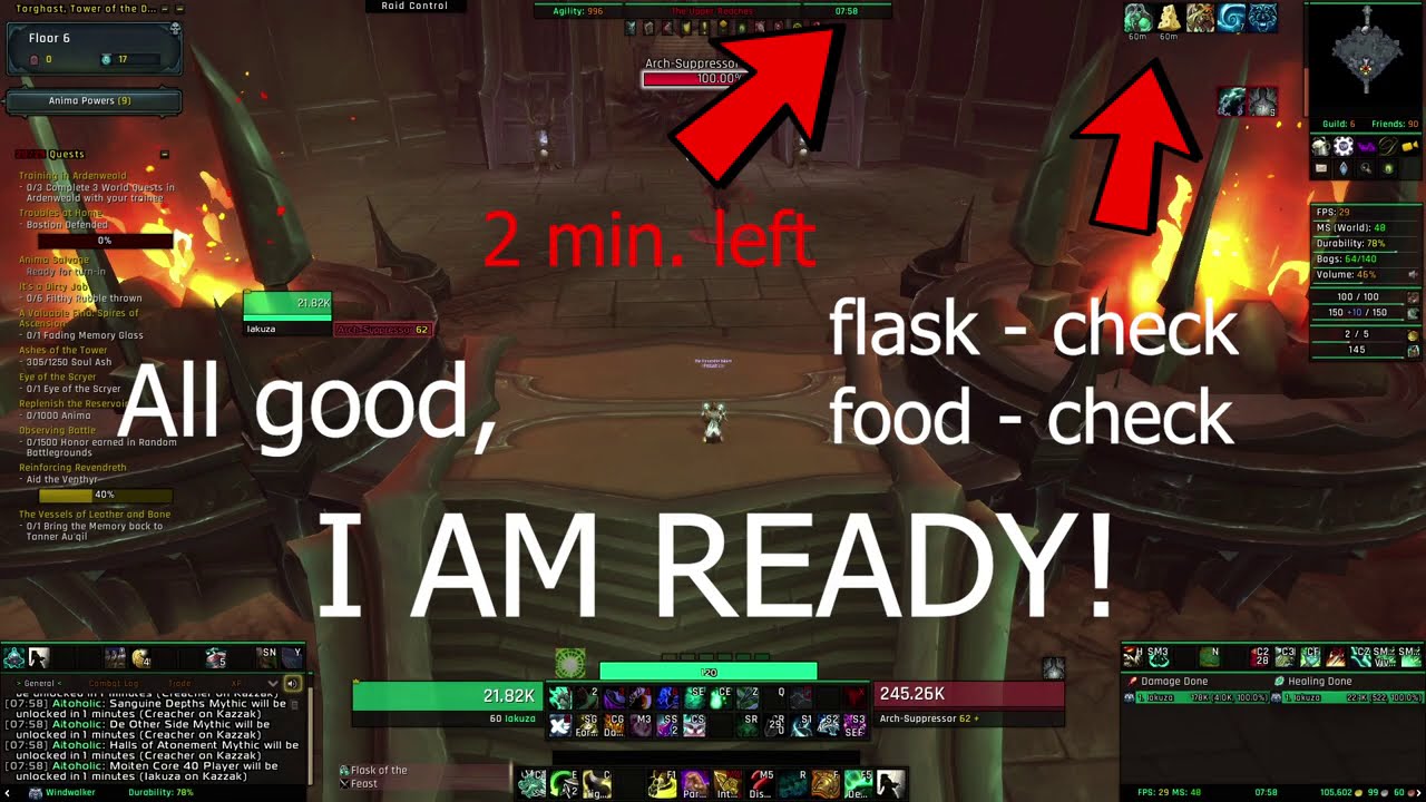 Best & Closest Torghast Run in my Life - 2 minute to reset - 140 iLvL Monk - Highest Difficulty MEME