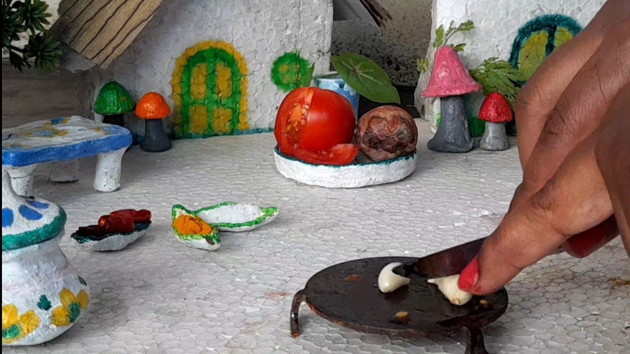 Miniature cooking | munga saag recipe in tiny utensils #mungasaag #minikitchen #minifood #foods 