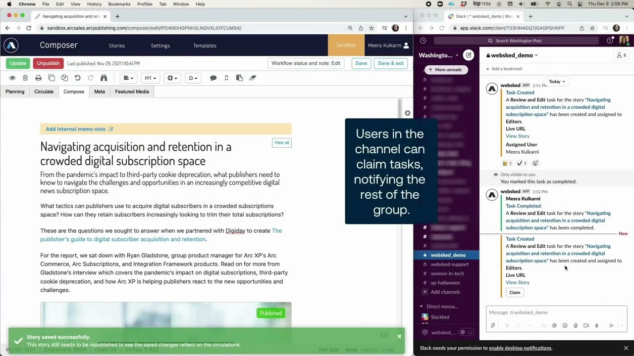 Composer Collaboration in Arc XP | Content Management System